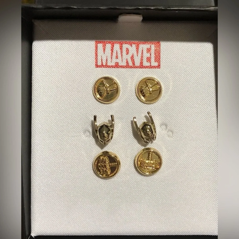 Marvel comics Thor love &‎ thunder 6piece stud earrings boxed set brand new